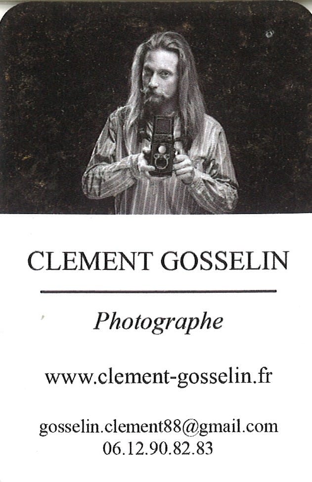 carte de visite clement gosselin photographe argentique caulnes